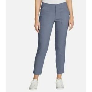 Eddie Bauer Horizon Straight Ankle Pants Blue Womens Size 12 Water Repellent
